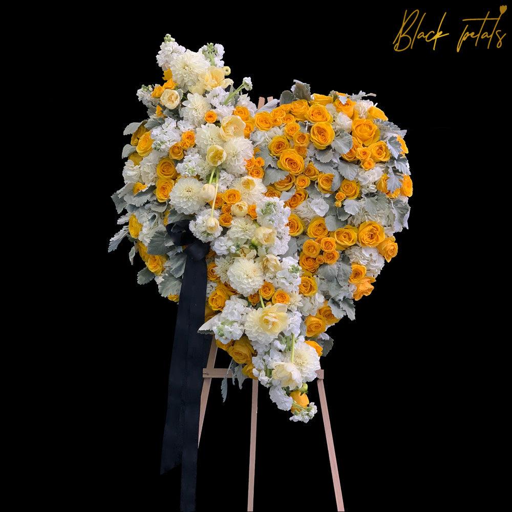 Always Remember BP Standing Heart - Black Petals