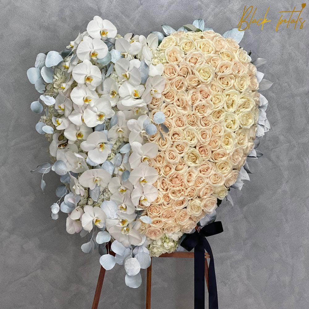 Heart and Orchids BP Sympathy - Black Petals
