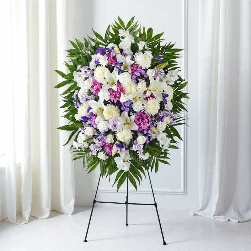 Lavender & White Standing Spray