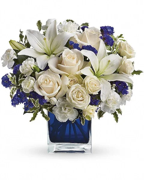 Sapphire Skies Bouquet - Black Petals