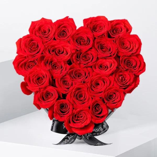 Valentine Red Heart - Black Petals