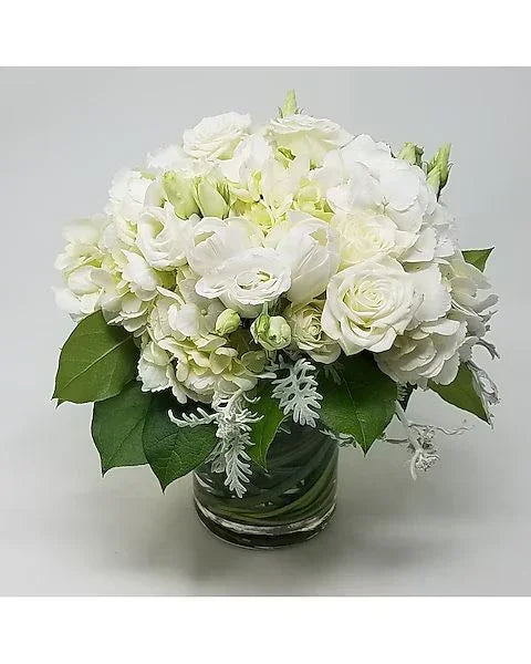 Wispy Whites - Black Petals