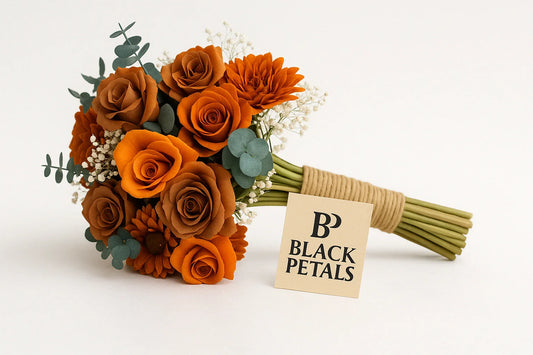 Springtime Symphony Finished Bouquet - Large - Black Petals